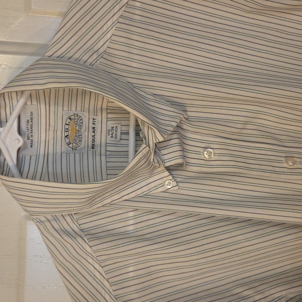 Eagle Shirtmakers Dress Shirt Size 17 1/2